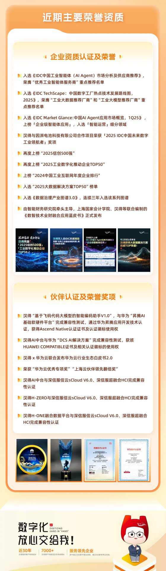 汉得始终坚信